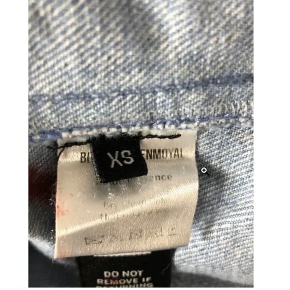 Benjamin Benmoyal Cassette Overshirt Striped Denim Oversized Shirt Jacket Top Bl - Picture 7 of 11